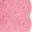 Stretch Corded Lace with Finished Edges - Raspberry Pink and Natural Bold Blooming Florals - Dania Collection