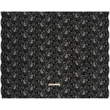 Stretch Corded Lace with Finished Edges - Black Bold Blooming Florals - Dania Collection