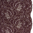 Stretch Metallic Corded Lace with Finished Edges - Deep Orchid Purple and Gold Bold Blooming Florals - Dania Collection