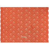 Stretch Metallic Corded Lace with Finished Edges - Burnt Sienna and Gold Bold Blooming Florals - Dania Collection