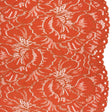 Stretch Metallic Corded Lace with Finished Edges - Burnt Sienna and Gold Bold Blooming Florals - Dania Collection