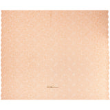 Stretch Corded Lace with Finished Edges - Shell Coral Orange and Natural Tropical Blossoms - Ottilie Collection