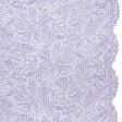Stretch Corded Lace with Finished Edges - Purple Corallites and Natural Tropical Blossoms - Ottilie Collection