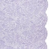 Stretch Corded Lace with Finished Edges - Purple Corallites and Natural Tropical Blossoms - Ottilie Collection