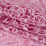Stretch Corded Lace with Finished Edges - Festival Fuchsia and Natural Tropical Blossoms - Ottilie Collection
