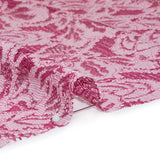 Stretch Corded Lace with Finished Edges - Festival Fuchsia and Natural Tropical Blossoms - Ottilie Collection