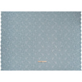 Stretch Corded Lace with Finished Edges - Storm Blue and Natural Tropical Blossoms - Ottilie Collection