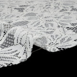 Stretch Corded Lace with Finished Edges - Ivory Tropical Blossoms - Ottilie Collection