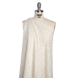 Stretch Corded Lace with Finished Edges - Ivory Tropical Blossoms - Ottilie Collection