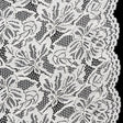 Stretch Corded Lace with Finished Edges - Ivory Tropical Blossoms - Ottilie Collection