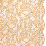 Stretch Metallic Corded Lace with Finished Edges - Linen Beige and Gold Tropical Blossoms - Ottilie Collection