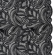 Stretch Raschel Lace with Finished Edges - Black Swirling Gardens