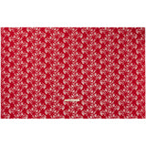 Recycled Stretch Raschel Lace with Finished Edges - Cherry Red Dancing Lilies
