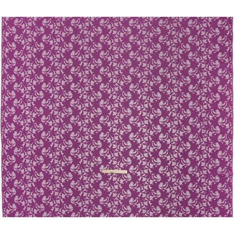 Recycled Stretch Raschel Lace with Finished Edges - Anemone Purple Dancing Lilies