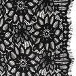 Corded Lace with Finished Scalloped Edges - Black Sunflowers
