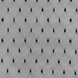 Nylon Raschel Point D'Esprit Lace - Black Polka Dots