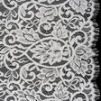 Corded Lace with Finished Edges - Ivory Flowering Vines