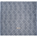 Corded Lace with Little Scalloped Finished Edges - Surf Blue and Black Diamond Lattice