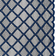 Corded Lace with Little Scalloped Finished Edges - Surf Blue and Black Diamond Lattice