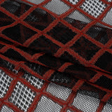 Corded Lace with Little Scalloped Finished Edges - Red and Black Diamond Lattice
