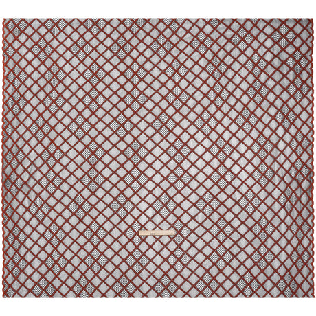 Corded Lace with Little Scalloped Finished Edges - Red and Black Diamond Lattice