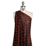 Corded Lace with Little Scalloped Finished Edges - Red and Black Diamond Lattice