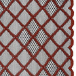 Corded Lace with Little Scalloped Finished Edges - Red and Black Diamond Lattice