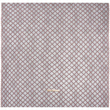 Corded Lace with Little Scalloped Finished Edges - Gray and Dusty Rose Diamond Lattice
