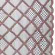 Corded Lace with Little Scalloped Finished Edges - Gray and Dusty Rose Diamond Lattice