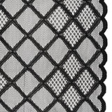 Corded Lace with Little Scalloped Finished Edges - Black Diamond Lattice