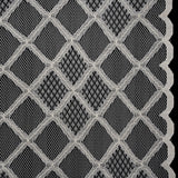 Corded Lace with Little Scalloped Finished Edges - Ivory Diamond Lattice