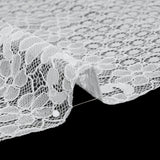 Rayon and Nylon Corded Lace with Scalloped Finished Edges - Ivory Flower and Dot Stripes