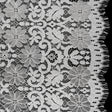 Rayon and Nylon Corded Lace with Scalloped Finished Edges - Ivory Flower and Dot Stripes