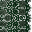 Rayon and Nylon Corded Lace with Scalloped Finished Edges - Hunter Green Flower and Dot Stripes