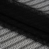 Rayon and Nylon Corded Lace with Little Scallop Finished Edges - Black Archway Stripes