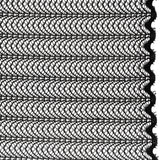 Rayon and Nylon Corded Lace with Little Scallop Finished Edges - Black Archway Stripes