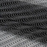 Rayon and Nylon Corded Lace with Little Scallop Finished Edges - Black and White Archway Stripes