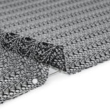 Rayon and Nylon Corded Lace with Little Scallop Finished Edges - Black and White Archway Stripes