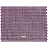 Re-Embroidered Lace with Finished Edges - Shadow and Purple Floral Medallion Stripes