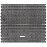 Re-Embroidered Lace with Finished Edges - Black Floral Medallion Stripes