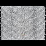 Raschel Lace with Organic Finished Edges - Ivory Geometry and Leaves