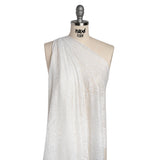Raschel Lace with Organic Finished Edges - Ivory Geometry and Leaves