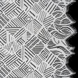Raschel Lace with Organic Finished Edges - Ivory Geometry and Leaves