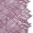 Raschel Lace with Organic Finished Edges - Amethyst Geometry and Leaves
