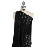 Corded Lace - Black Squares and Stripes