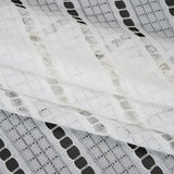 Corded Lace - Ivory Squares and Stripes