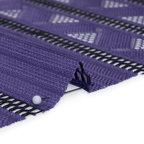 Corded Lace - Violet and Black Geometric Stripes