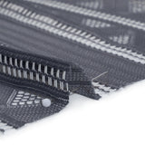 Corded Lace - Gray and Silver Geometric Stripes