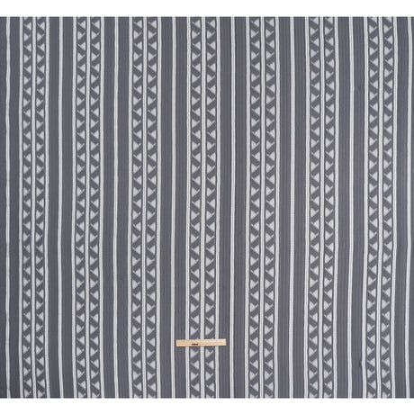 Corded Lace - Gray and Silver Geometric Stripes