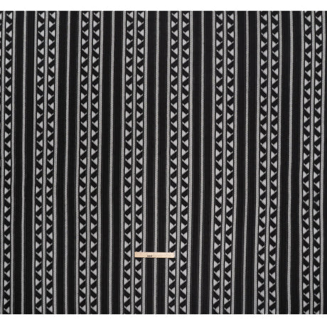 Corded Lace - Black Geometric Stripes